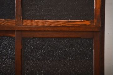 アンティーク家具　大正ロマン　ダイヤガラス入り!古い木製の大きな収納棚