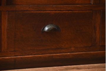 アンティーク家具　大正ロマン　ダイヤガラス入り!古い木製の大きな収納棚