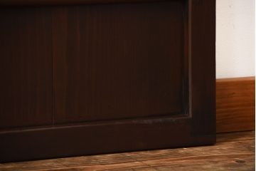 古民具・骨董　古い木製のアンティーク舞良戸(3)