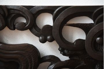 古民具・骨董　彫刻が素晴らしい!古い木製の欄間