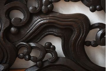 古民具・骨董　彫刻が素晴らしい!古い木製の欄間