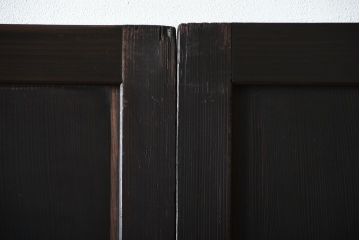 古民具・骨董　古い杉材一枚板使用!アンティーク帯戸4枚セット