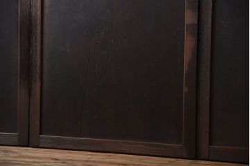 古民具・骨董　古い杉材一枚板使用!アンティーク帯戸4枚セット