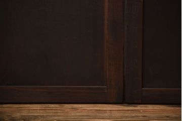 古民具・骨董　古い杉材一枚板使用!アンティーク帯戸4枚セット