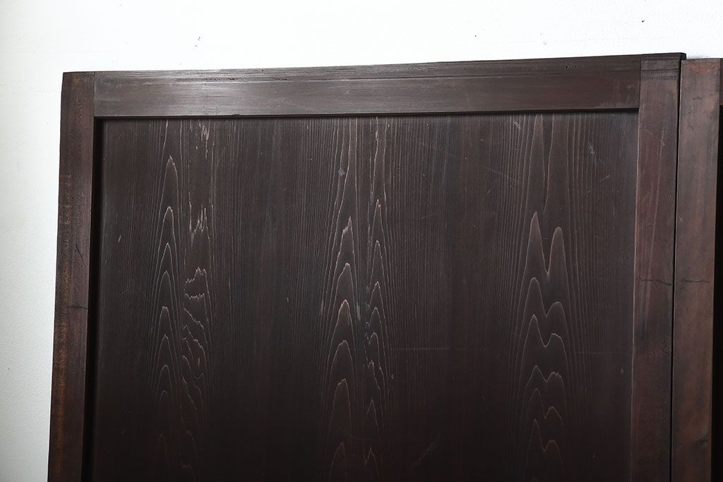 古民具・骨董　古い木製のアンティーク帯戸4枚セット(1)