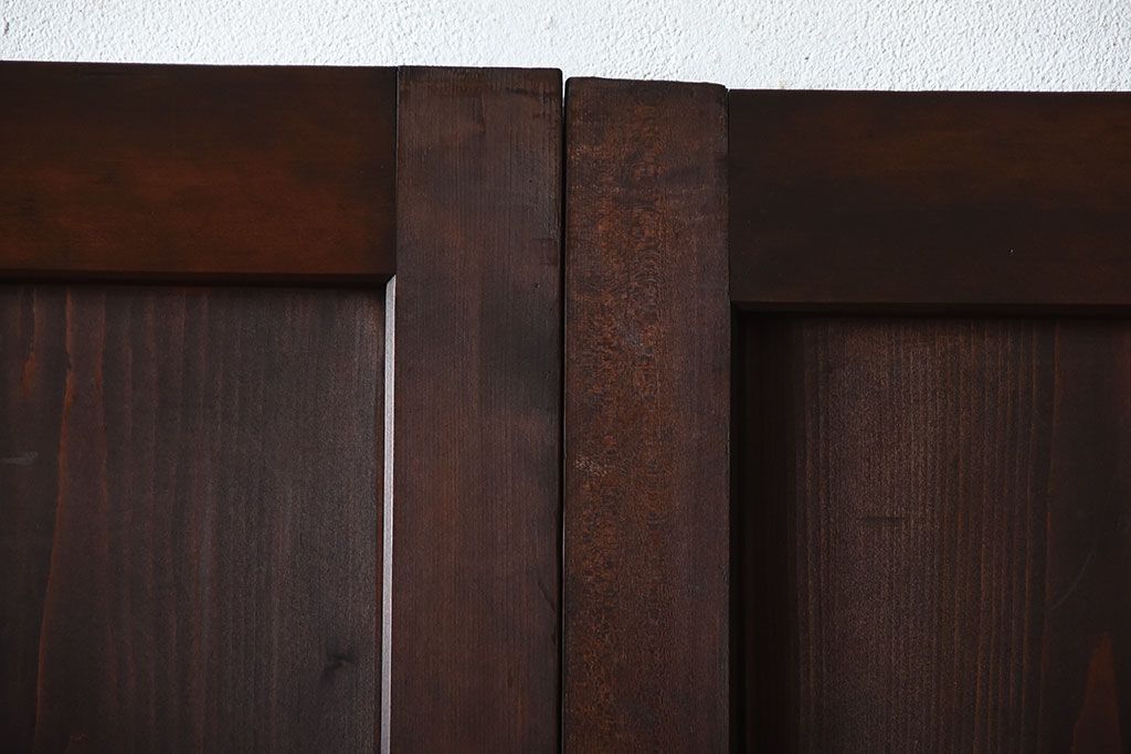 古民具・骨董　古い木製のアンティーク帯戸4枚セット(1)