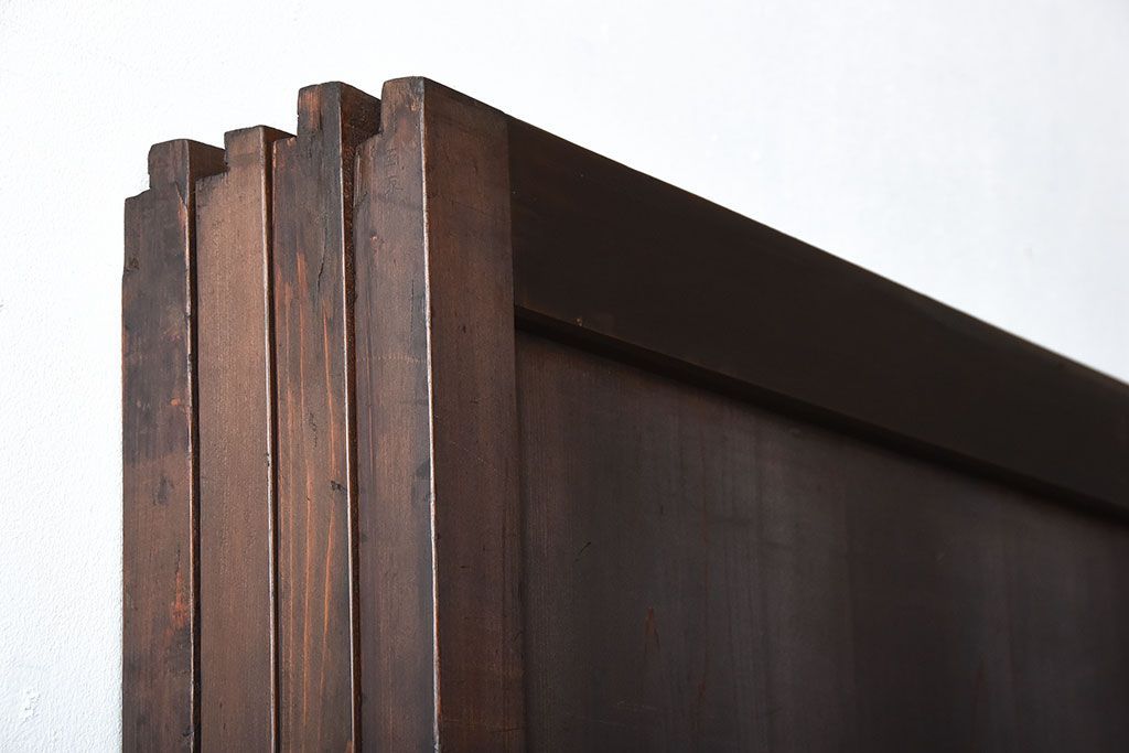 古民具・骨董　古い木製のアンティーク帯戸4枚セット(1)