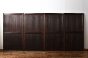 古民具・骨董　古い木製のアンティーク帯戸4枚セット(1)