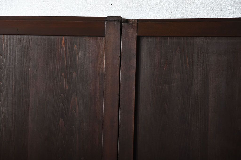 古民具・骨董　古い木製のアンティーク帯戸4枚セット(1)