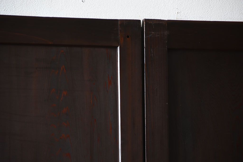 古民具・骨董　古い木製のアンティーク帯戸4枚セット(2)