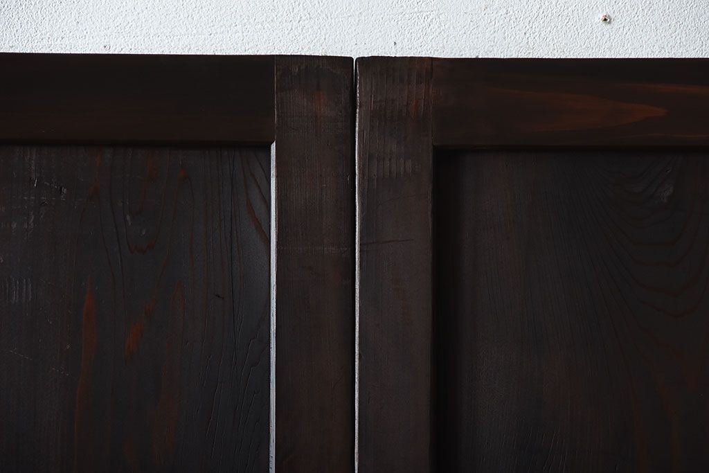 古民具・骨董　古い木製のアンティーク帯戸4枚セット(2)