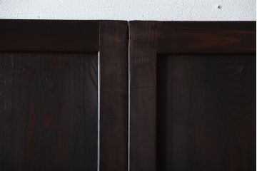 古民具・骨董　古い木製のアンティーク帯戸4枚セット(2)