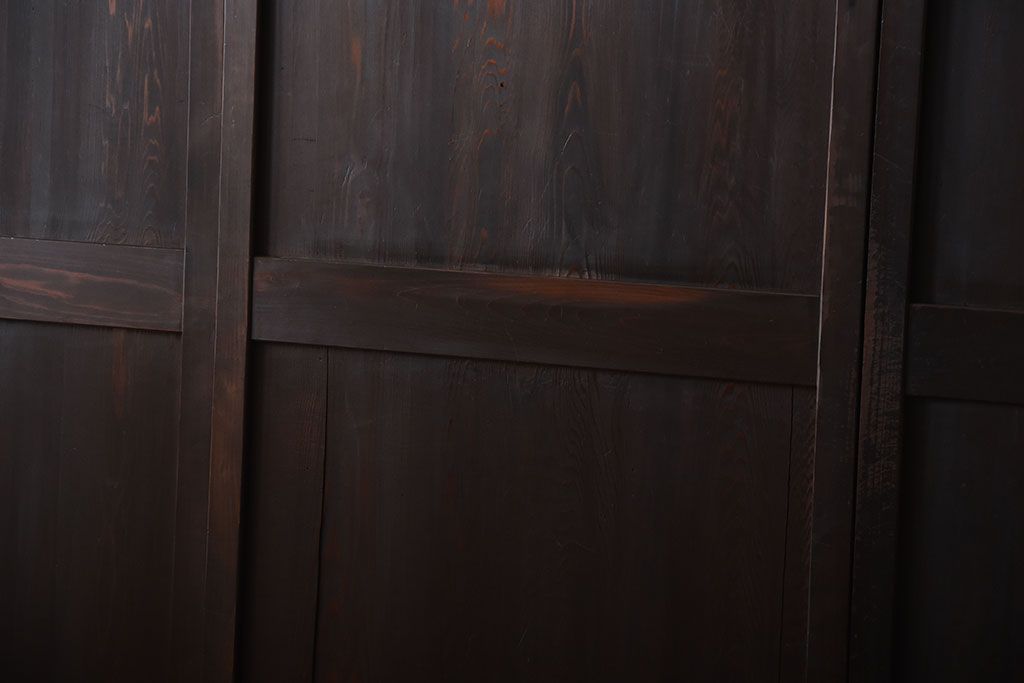 古民具・骨董　古い木製のアンティーク帯戸4枚セット(2)