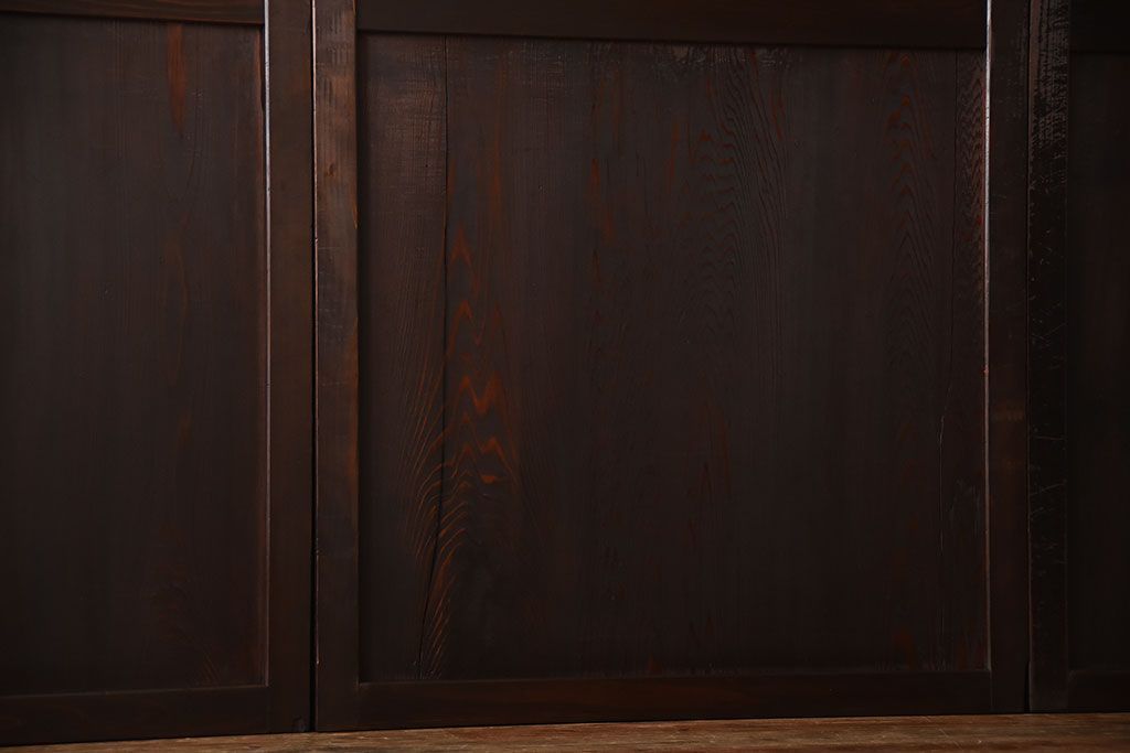 古民具・骨董　古い木製のアンティーク帯戸4枚セット(2)