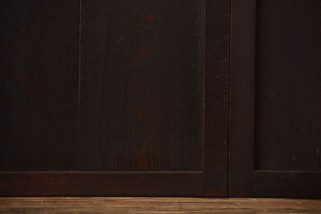 古民具・骨董　古い木製のアンティーク帯戸4枚セット(2)