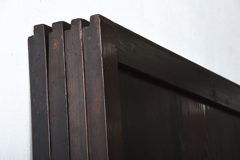 古民具・骨董　古い木製のアンティーク帯戸4枚セット(2)