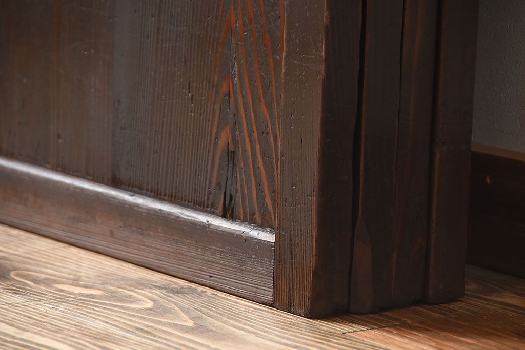 古民具・骨董　古い木製のアンティーク帯戸4枚セット(2)