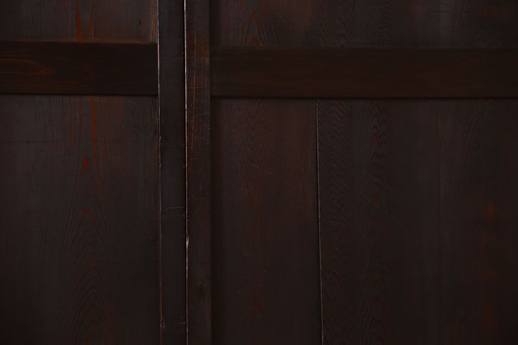 古民具・骨董　古い木製のアンティーク帯戸4枚セット(2)