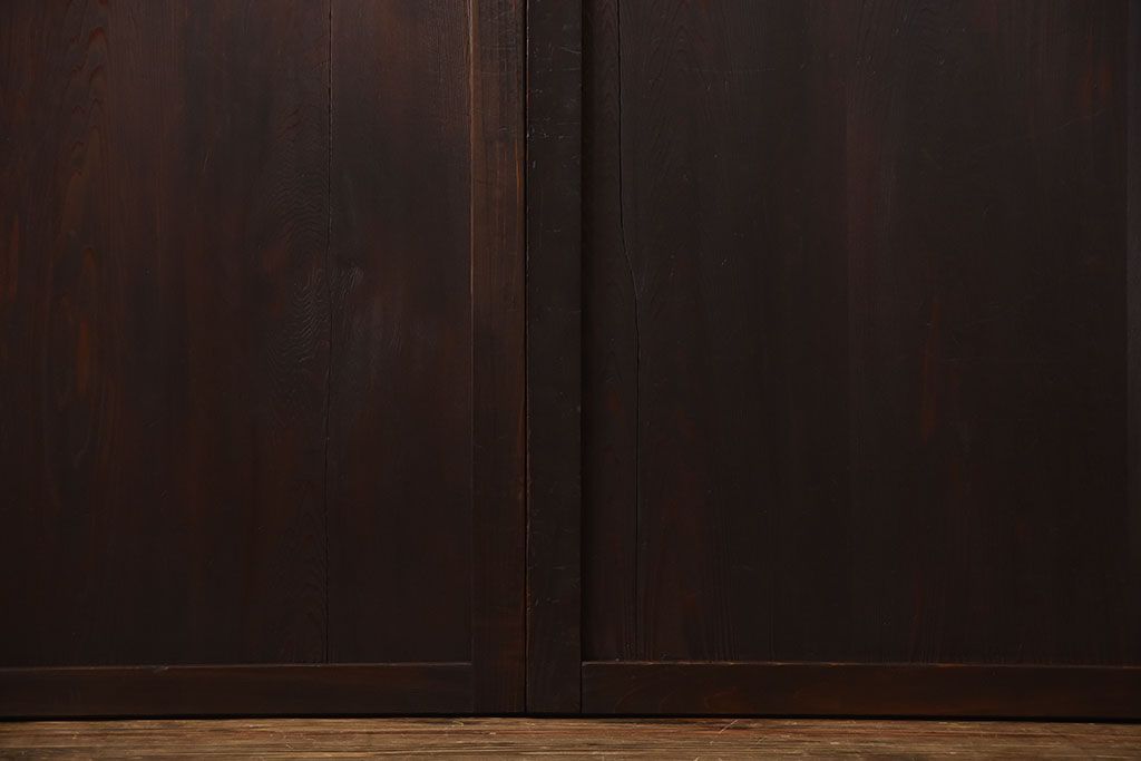 古民具・骨董　古い木製のアンティーク帯戸4枚セット(2)