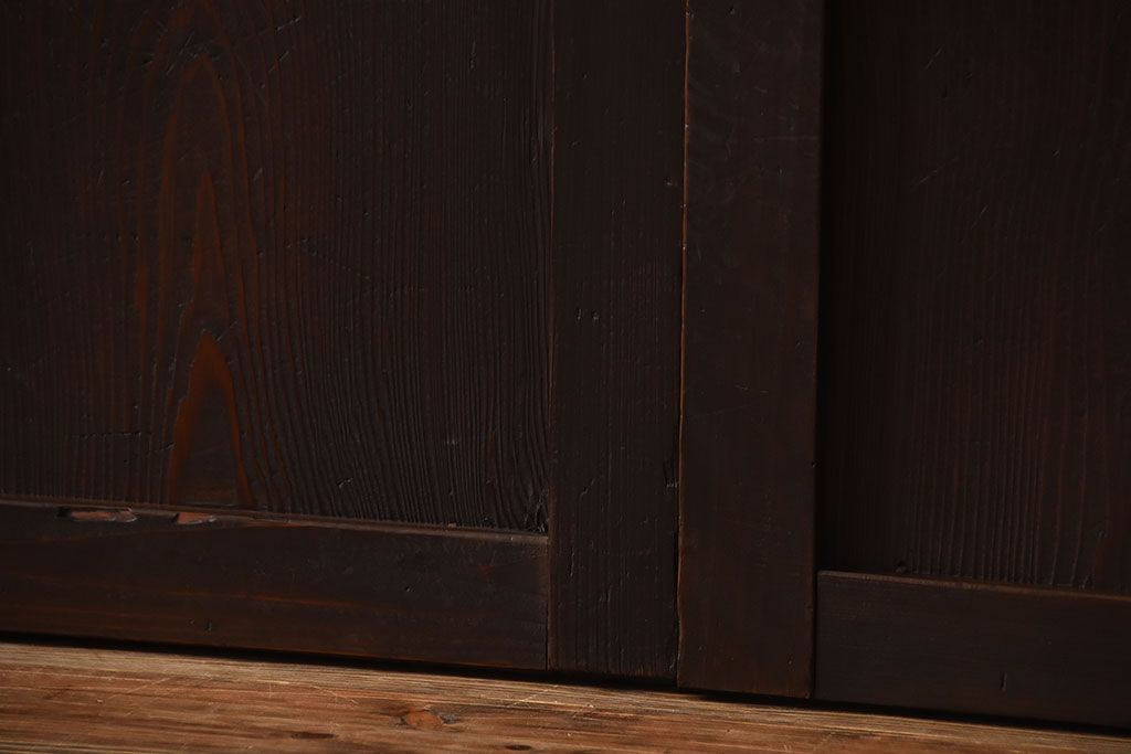 古民具・骨董　古い木製のアンティーク帯戸4枚セット(2)