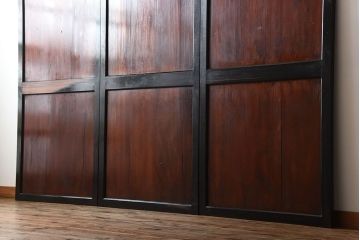 古民具・骨董　和モダンなアンティーク帯戸3枚セット