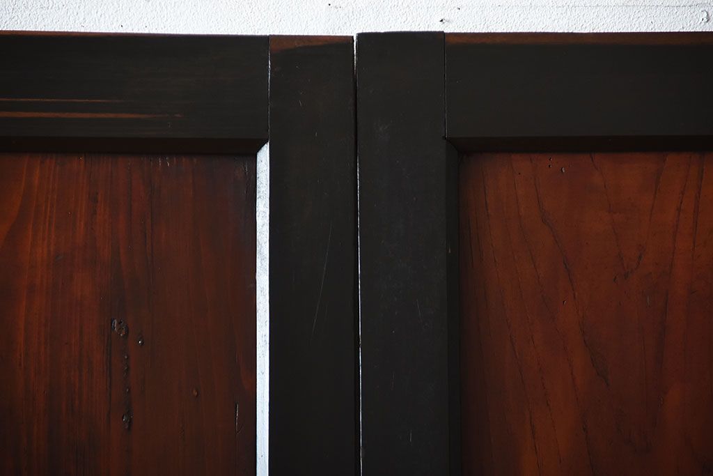 古民具・骨董　和モダンなアンティーク帯戸3枚セット