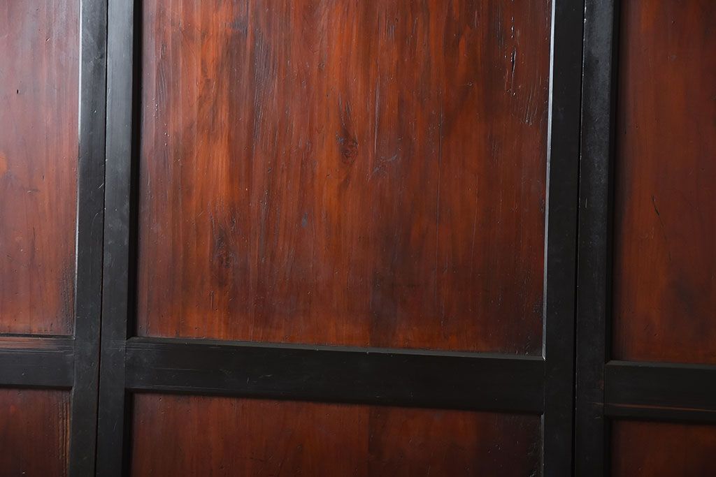 古民具・骨董　和モダンなアンティーク帯戸3枚セット