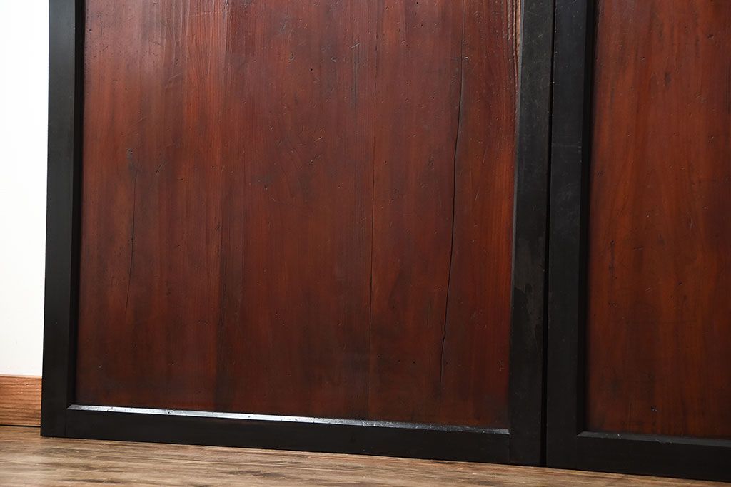 古民具・骨董　和モダンなアンティーク帯戸3枚セット