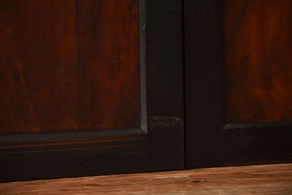 古民具・骨董　和モダンなアンティーク帯戸3枚セット