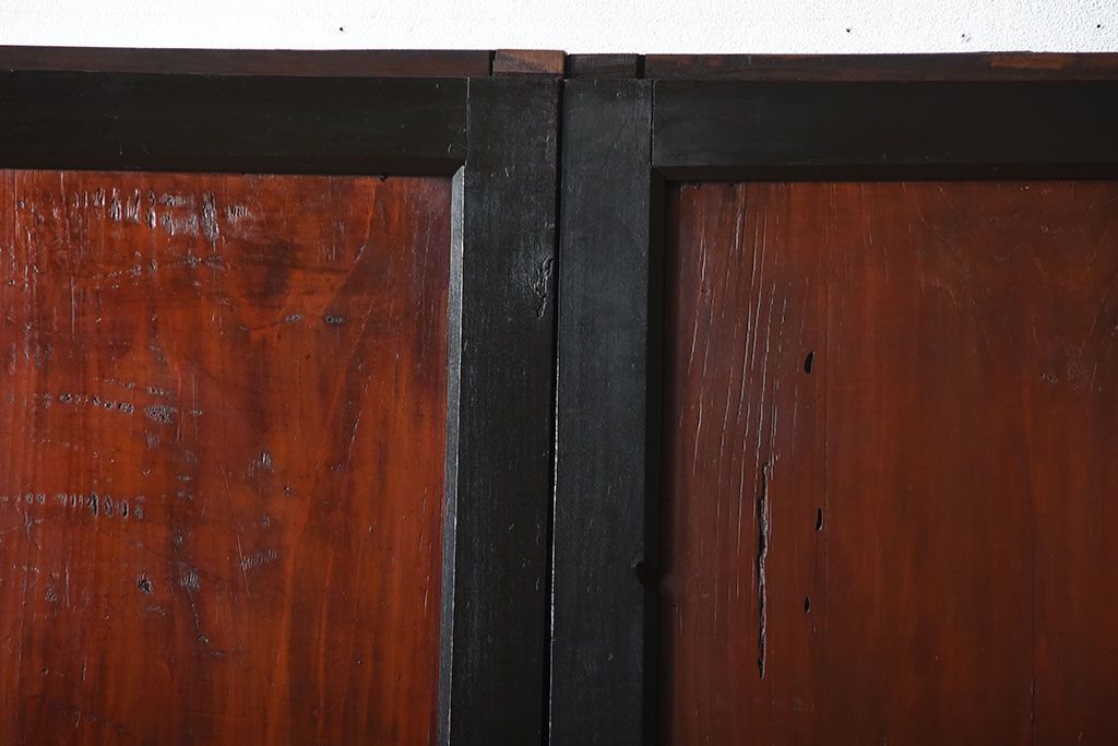 古民具・骨董　和モダンなアンティーク帯戸3枚セット