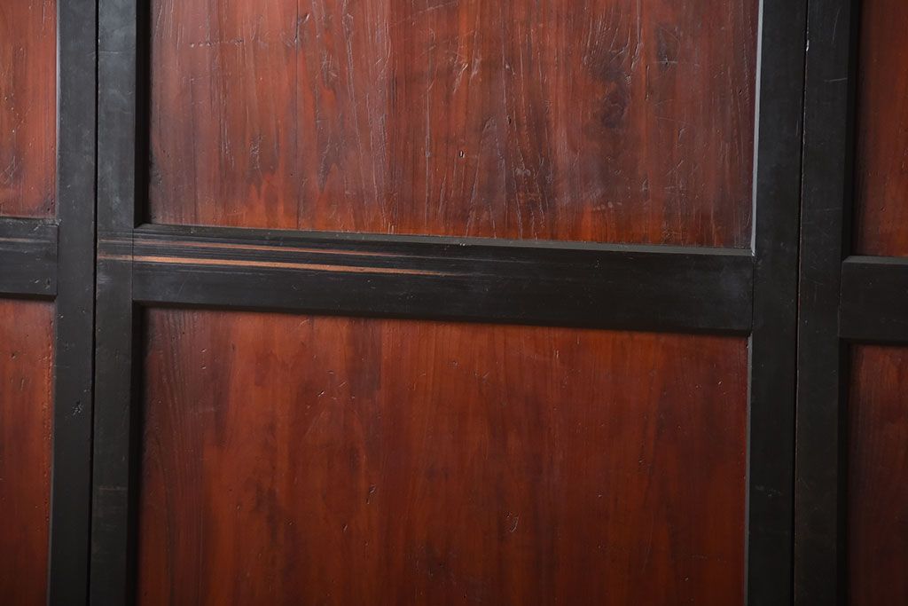 古民具・骨董　和モダンなアンティーク帯戸3枚セット