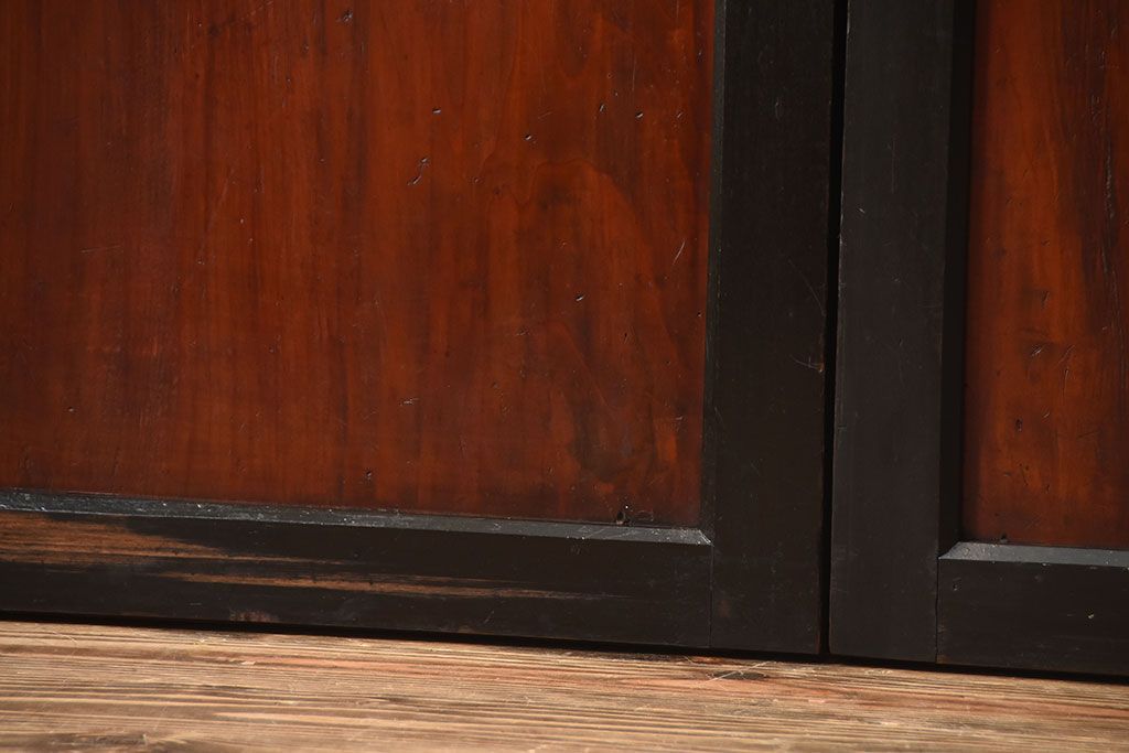 古民具・骨董　和モダンなアンティーク帯戸3枚セット