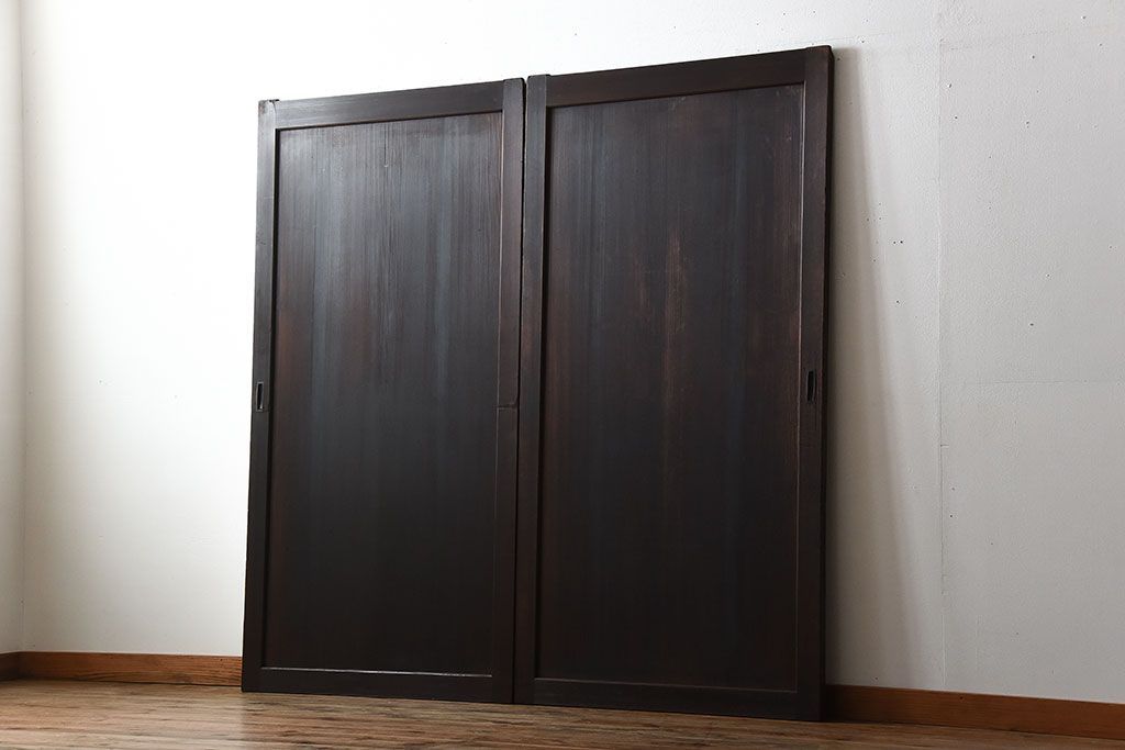 古民具・骨董　上品な柾目が美しい高級アンティーク板戸