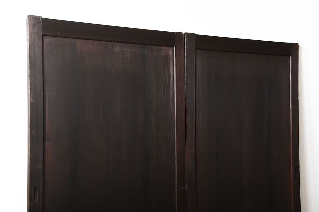 古民具・骨董　上品な柾目が美しい高級アンティーク板戸