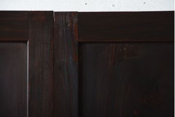 古民具・骨董　重厚な古い木製のアンティーク板戸3枚セット