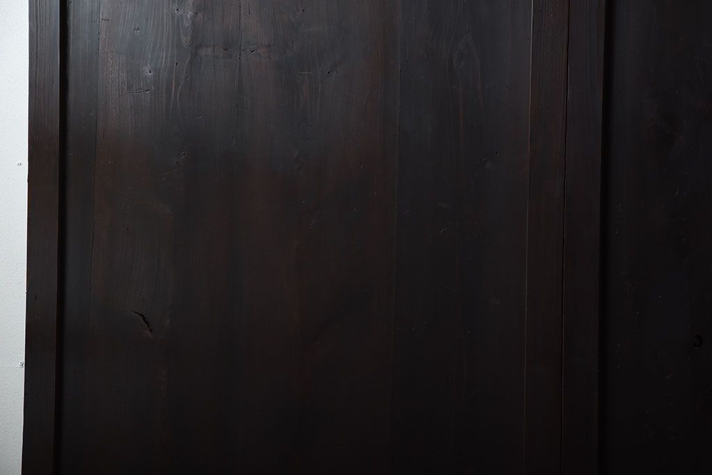 古民具・骨董　重厚な古い木製のアンティーク板戸3枚セット