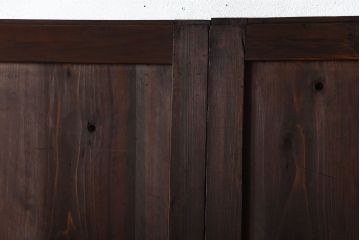 古民具・骨董　重厚な古い木製のアンティーク板戸3枚セット