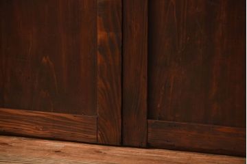 古民具・骨董　重厚な古い木製のアンティーク板戸3枚セット