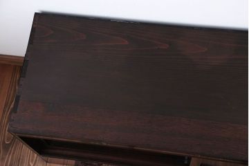 アンティーク家具　古民具・骨董　前面黒檀材!アンティークテレビボード(ローボード)