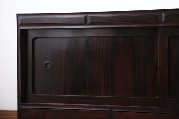 アンティーク家具　古民具・骨董　前面黒檀材!アンティークテレビボード(ローボード)