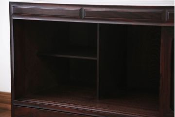 アンティーク家具　古民具・骨董　前面黒檀材!アンティークテレビボード(ローボード)
