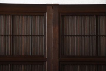古民具・骨董　裏障子付き!アンティーク格子戸2枚セット