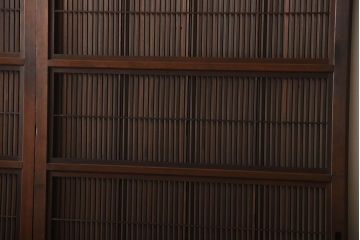古民具・骨董　裏障子付き!アンティーク格子戸2枚セット
