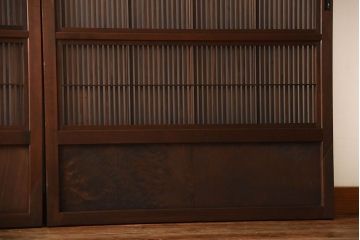 古民具・骨董　裏障子付き!アンティーク格子戸2枚セット