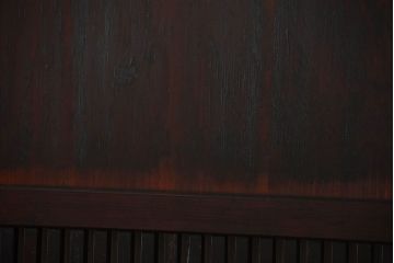 古民具・骨董　古い木が味わい深いアンティーク格子帯戸4枚セット