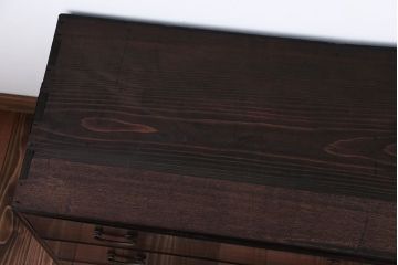 アンティーク家具　古民具・骨董　前面黒檀材!アンティークローチェスト(1)