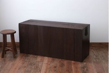 アンティーク家具　古民具・骨董　前面黒檀材!アンティークローチェスト(1)