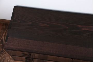 アンティーク家具　古民具・骨董　前面黒檀材!アンティークローチェスト(2)