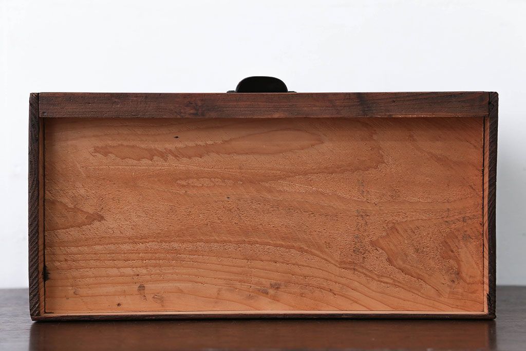 アンティーク家具　和製アンティーク　引き出し付き!小さな古い木の本立て