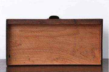 アンティーク家具　和製アンティーク　引き出し付き!小さな古い木の本立て